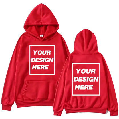 Sweat à capuche Harajuku personnalisé unisexe streetwear avec texte ou design
