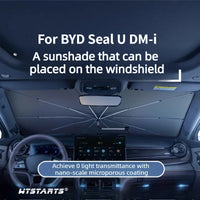 Pare-soleil pliable pour pare-brise de voiture BYD Seal U DM-i 2020-2025, protection contre les rayons UV, parasol, accessoires intérieurs