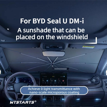 Pare-soleil pliable pour pare-brise de voiture BYD Seal U DM-i 2020-2025, protection contre les rayons UV, parasol, accessoires intérieurs