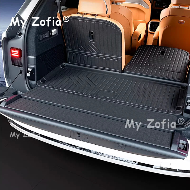 Pour Zeekr 9X 2025 2026 tapis de sol de voiture tapis de coffre TPE tapis de sol et doublure de chargement tous temps tapis de coffre accessoires de revêtement de sol