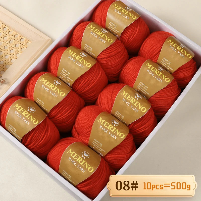 500 g de fil de laine d'alpaga mi-fin 212 de haute qualité, adapté au tricot de pulls, d'écharpes et de chapeaux, 10 écheveaux/paquet