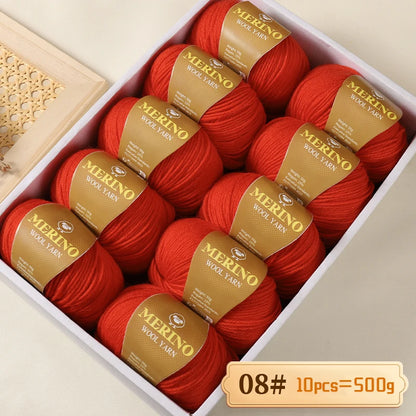 500 g de fil de laine d'alpaga mi-fin 212 de haute qualité, adapté au tricot de pulls, d'écharpes et de chapeaux, 10 écheveaux/paquet