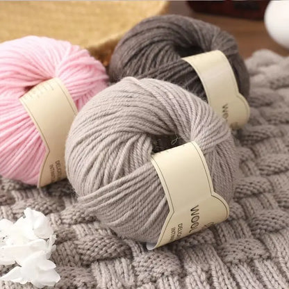 500g 290 Fil de laine d'alpaga peigné moyennement grossier, kit de matériel de tricot fait à la main chaud et à la mode pour l'automne et l'hiver, plusieurs couleurs de boules de fil pour fabriquer des pulls, des foulards