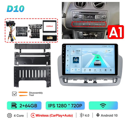 Pour Seat Ibiza 2012 2013 2014 2015 Android Auto Carplay Radio voiture lecteur vidéo multimédia GPS Navigation QLED écran tactile 4G