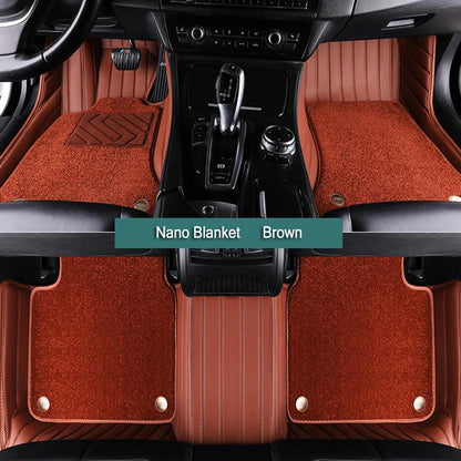 Tapis de sol de voiture personnalisés à double couche, revêtements de sol en cuir, accessoires de repose-pieds automatiques, Lynk & Co 01 02 03 05 06 09
