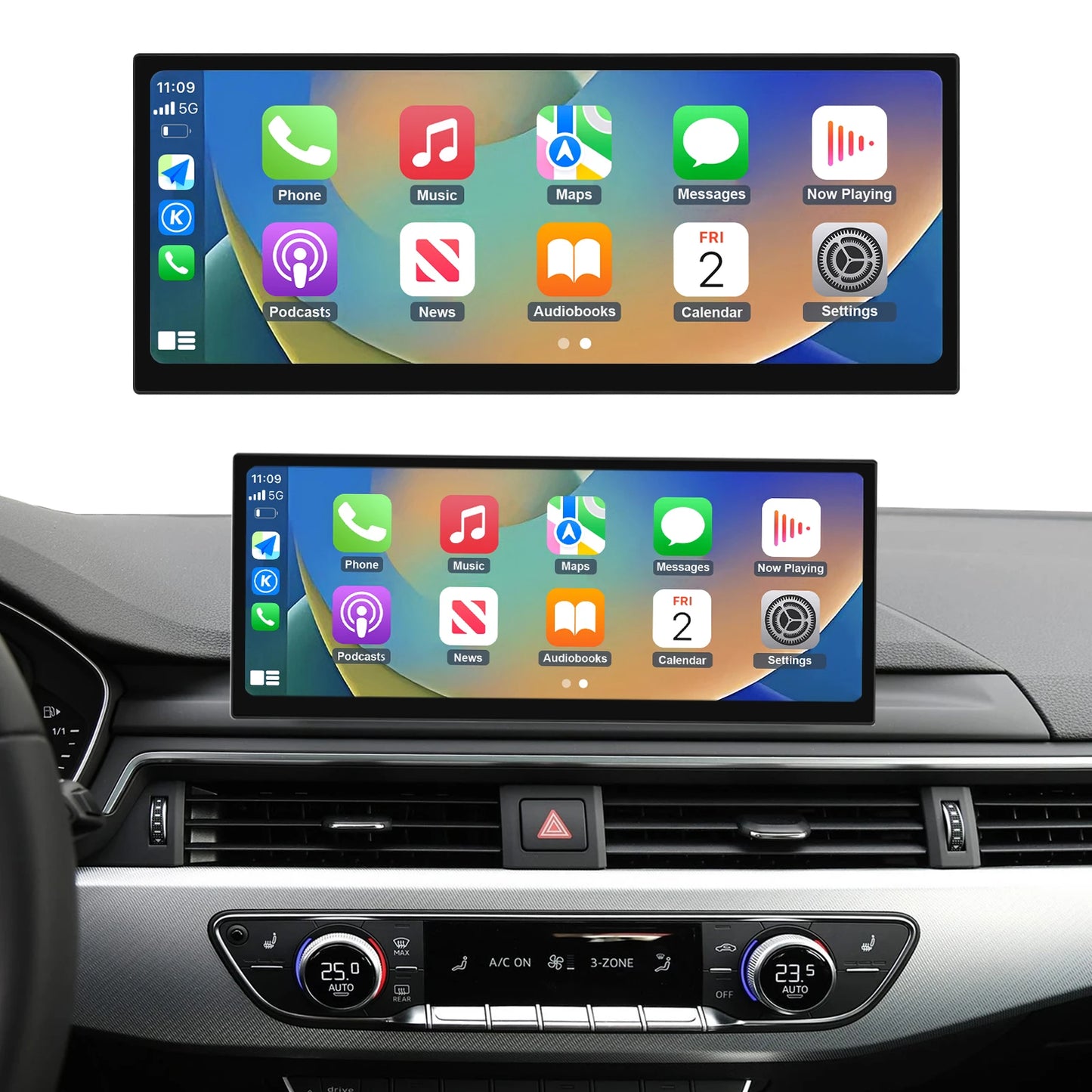 Nouveau Design sans fil CarPlay voiture multimédia pour Audi A4 A5 2016-2019 Support Airplay caméra Radio GPS voiture lecteur écran