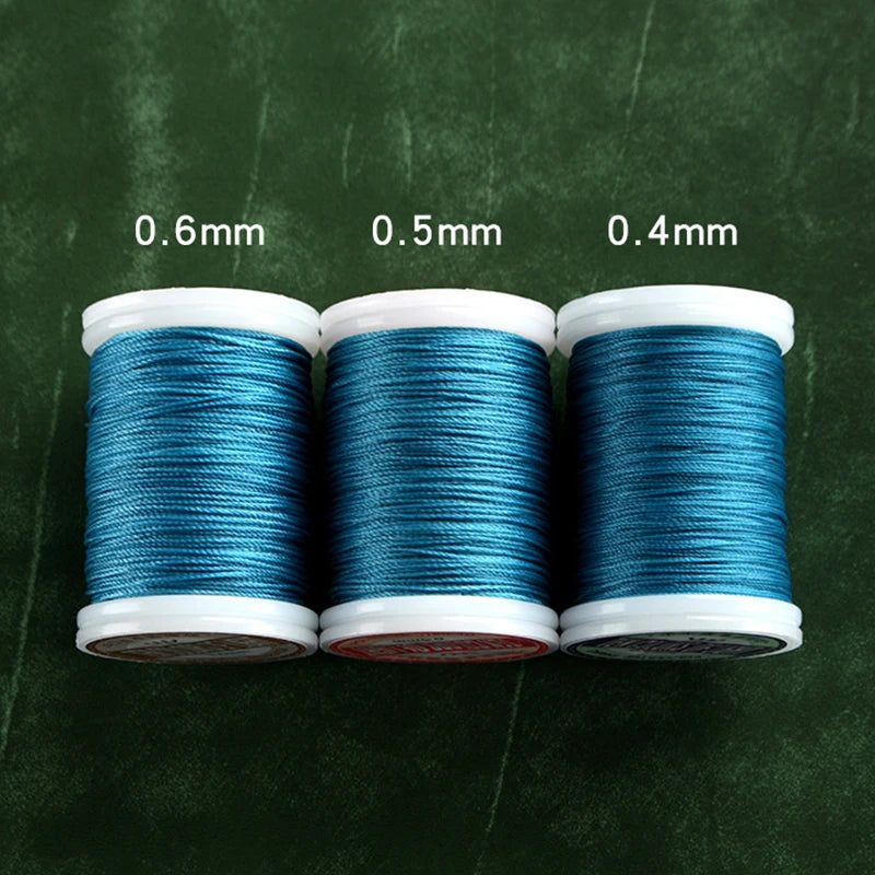 Fil à coudre rond ciré en Polyester, 0.4/0.5/0.6MM, accessoires de bricolage, artisanat du cuir, fil ciré, cordes enduites de cire, livraison directe