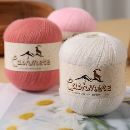 Fil de laine fine pure cachemire 300g, matériel de bricolage tissé à la main, aiguilles à tricoter, pulls chauds, pulls, foulards, boules de fil