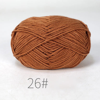 Nouveau 5 pièces 250g lait coton tricot laine fil couture teint Lanas pour Crochet artisanat pull chapeau poupées couture tricot outils