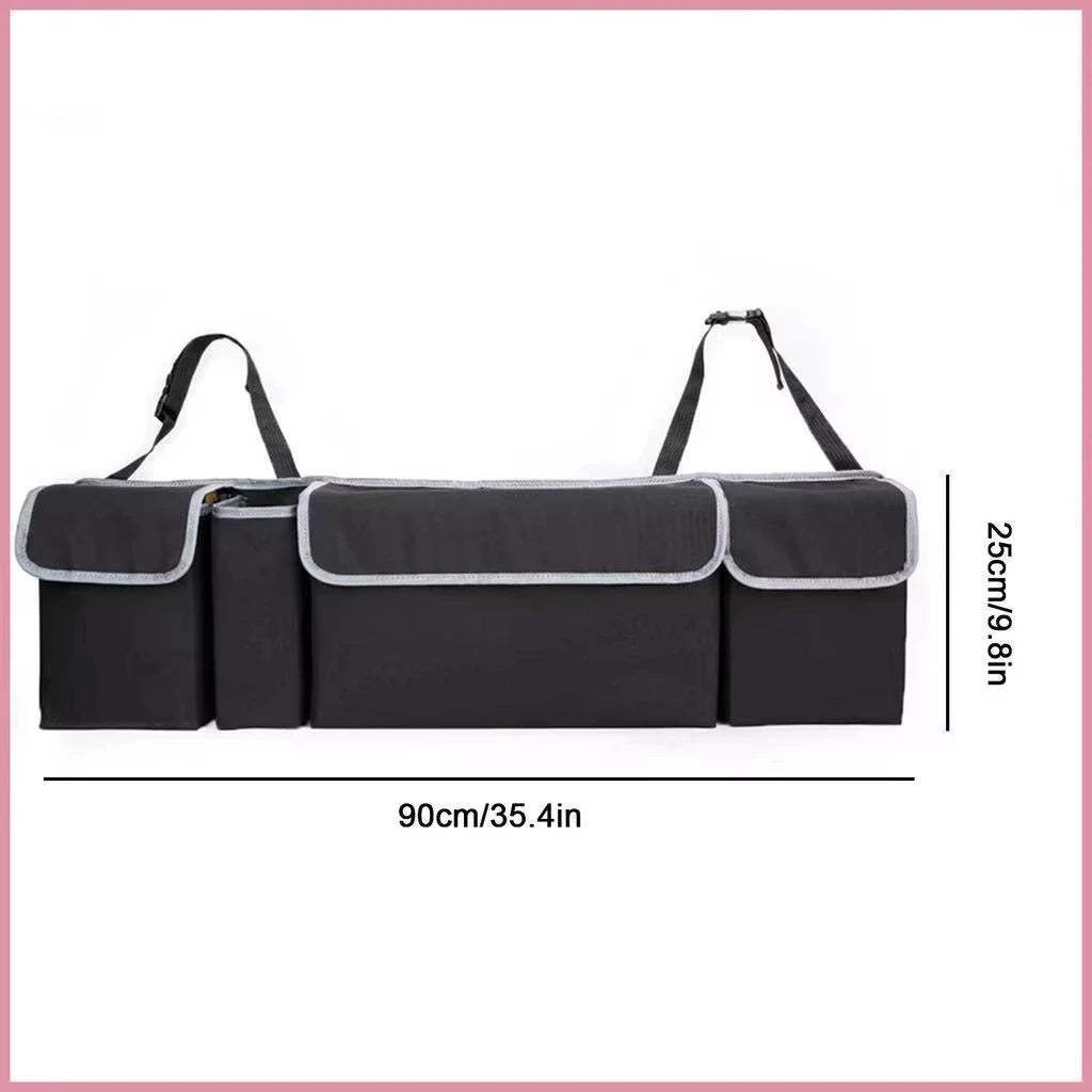 Sac de rangement pliable pour siège de coffre de voiture, boîte de rangement suspendue multifonctionnelle pour gain de place intérieur de véhicule