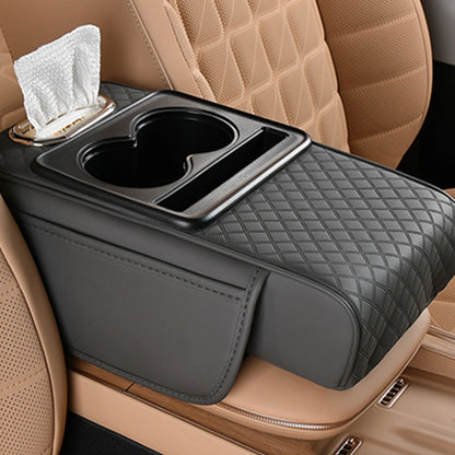 Coussin d'extension multifonctionnel pour accoudoir de voiture, coussin de console centrale épaissi de 7,5 cm, support de coude, organisateur de voiture