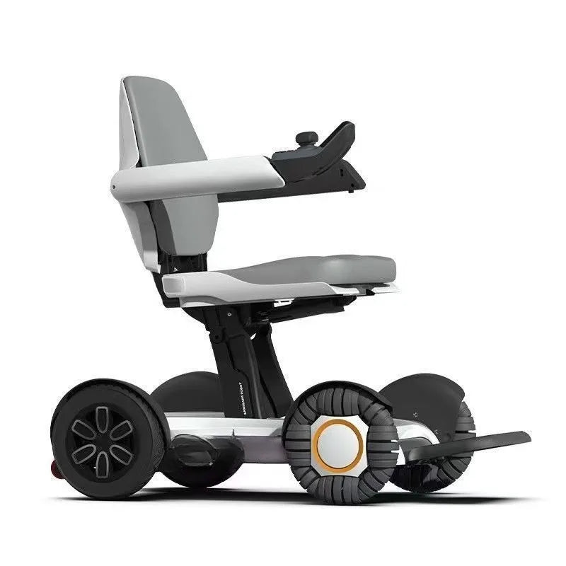 Fauteuil roulant électrique pliant automatique avec télécommande pour téléphone portable, scooter à quatre roues handicapé