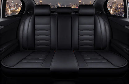 Housse de siège de voiture universelle fendue, entièrement entourée, respirante, confortable, de luxe, en cuir, coussin de siège de voiture, housse de siège complète