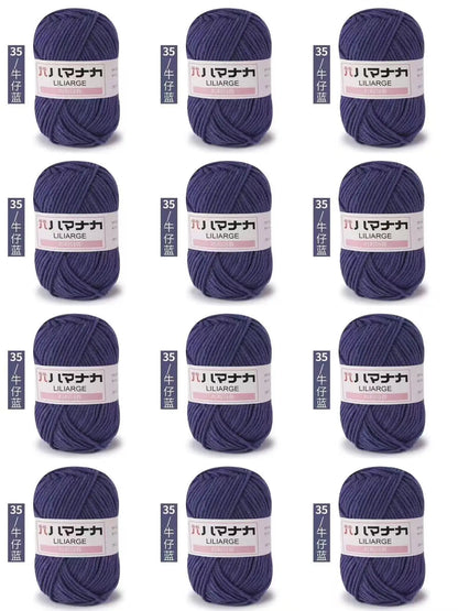 12 pièces 300g fil de lait fait à la main grossier bricolage tissage boule de fil pour pull chapeau écharpe et autres vêtements doux Crochet fil à tricoter