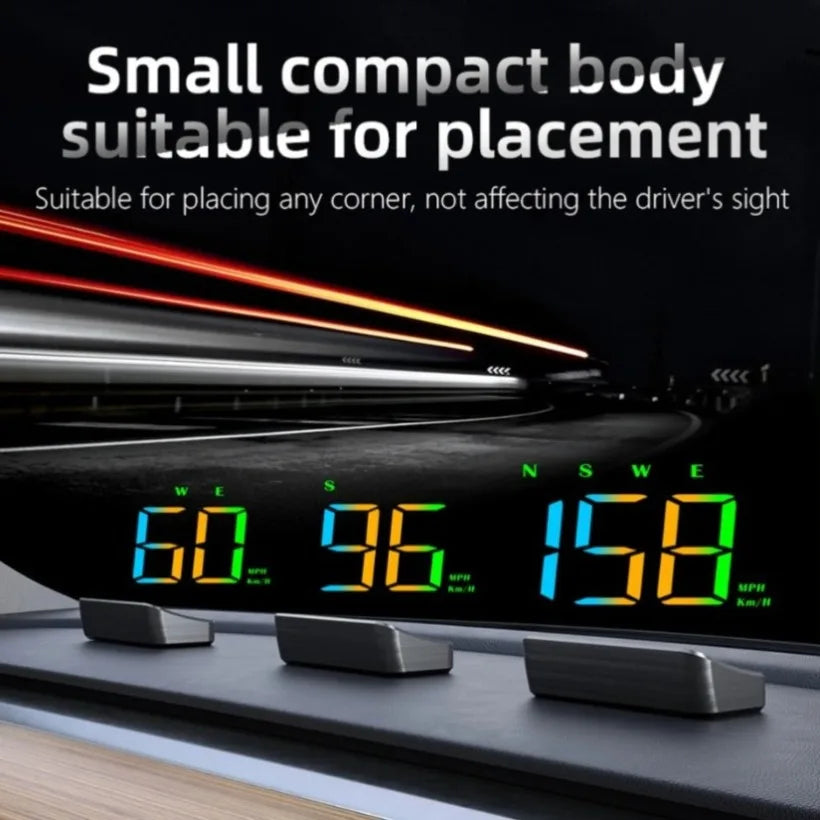 Système de projecteur de compteur de vitesse GPS de pare-brise de voiture HUD avec affichage haute définition alerte de survitesse affiche la vitesse Plug and Play