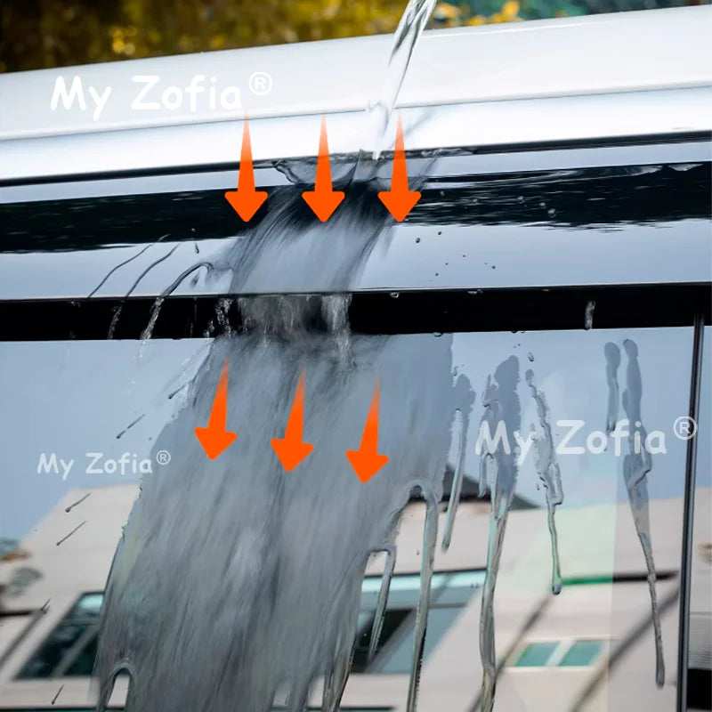 Déflecteurs de vent pour fenêtre latérale de voiture Zeekr 9X 2025 2026, visières de ventilation, pare-soleil, pare-pluie, accessoires de protection des sourcils