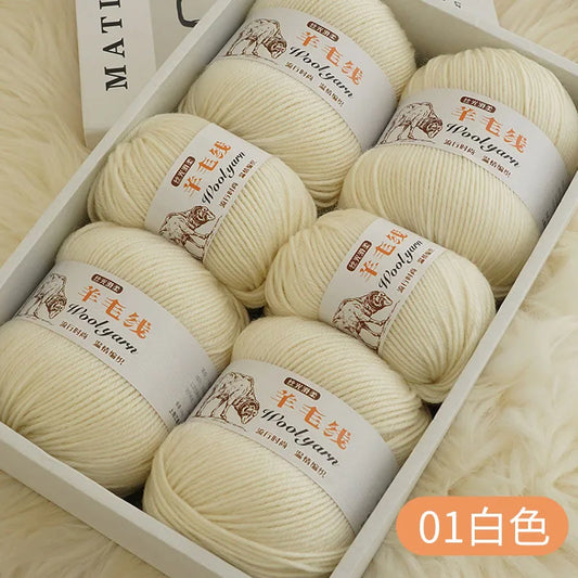 Fil de laine mélangé au Crochet de qualité supérieure, pour pull, écharpe, fil épais, 4 plis, 3 pièces x 100g = 300 grammes