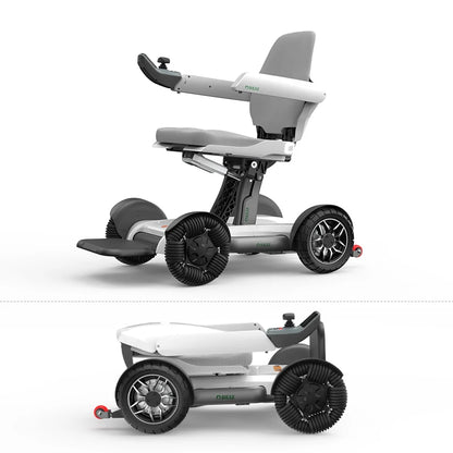 Fauteuil roulant électrique tout terrain pliant automatique Intelligent avec batterie amovible fauteuil roulant de contrôle sans fil pour le