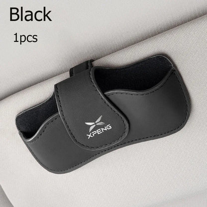 Sac à lunettes pare-soleil de voiture, boîte de rangement en cuir résistant à l'usure pour lunettes de soleil XPeng G3 G6 G9 P5 P7 P7 + P9 G3i X9 N5 G7 MONA M03