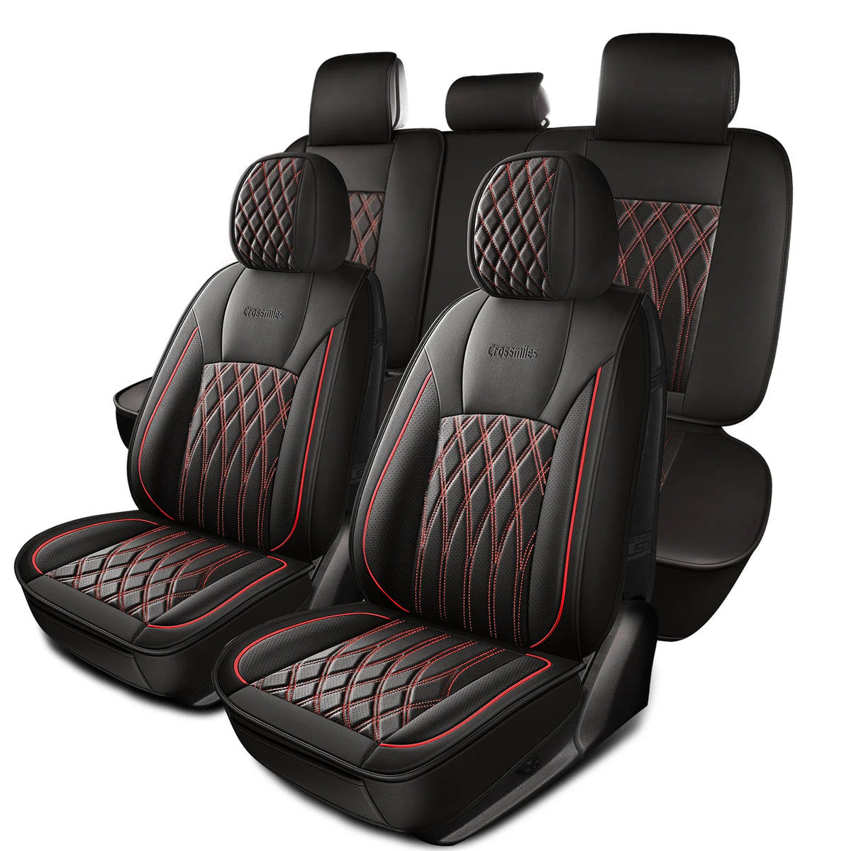 5 pièces housse de siège de voiture en cuir protecteur siège imperméable housses de siège automobile ensembles complets respirant ajustement universel couverture de sièges complets