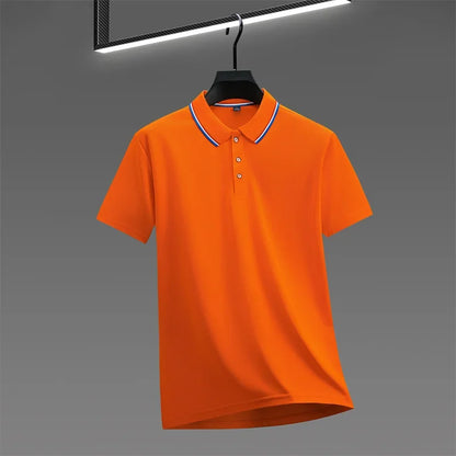 Polo décontracté à manches courtes pour hommes, couleur unie, haut polyvalent, à la mode et confortable, nouvelle collection été 2025