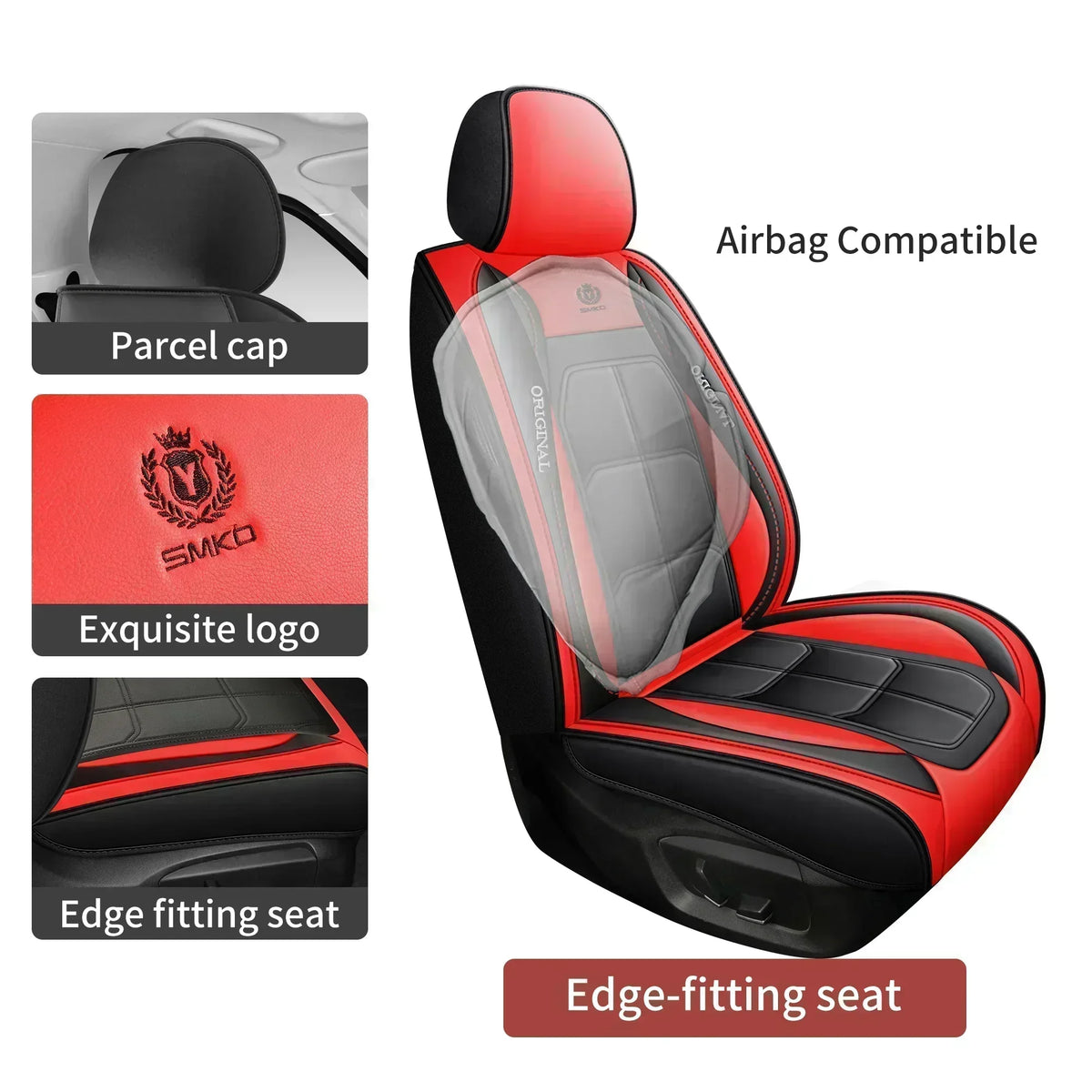 1pcs All inclusive seat cover full leather car seat cushion single seat driver and passenger seat cover all season universal pad
