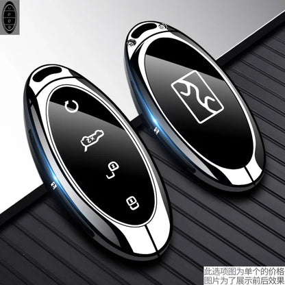 Housse de clé en métal de qualité supérieure pour BYD Yangwang U8/U9, étui de luxe à Protection complète pour clé de voiture, accessoires d'intérieur de voiture