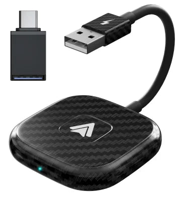 Adaptateur sans fil Android Auto et Apple CarPlay 2 en 1, adaptateur sans fil 5,8 GHz pour voitures CarPlay filaires en usine