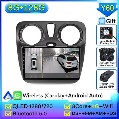 Pour Renault Dokker Lodgy Dacia 2012-2020 autoradio Android 15 Navigation GPS Android Auto Carplay Android Auto vidéo pas de 2din DVD