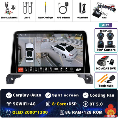 Autoradio Android 15 Carplay pour Peugeot 5008 4008 3008 2017 2018 2019 2020 lecteur vidéo multimédia Navigation GPS stéréo DVD BT