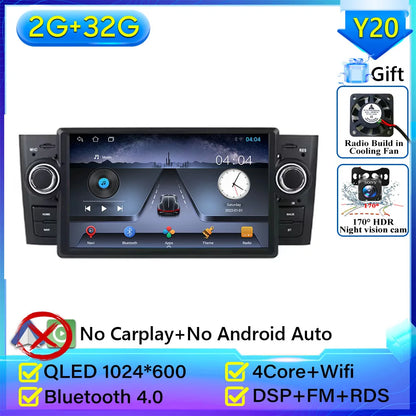 Pour Fiat Grande Punto Linea 2007-2012 autoradio Navigation GPS Android Auto stéréo écran vidéo Carplay vidéo 2K No 2din