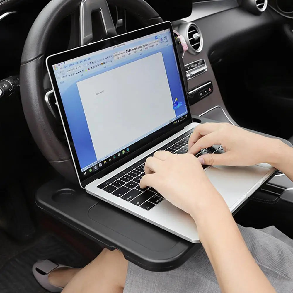 Support de bureau pour ordinateur portable de voiture, manger du travail, volant de voiture, support de Table à manger, boisson, plateau de nourriture et de café, multifonction