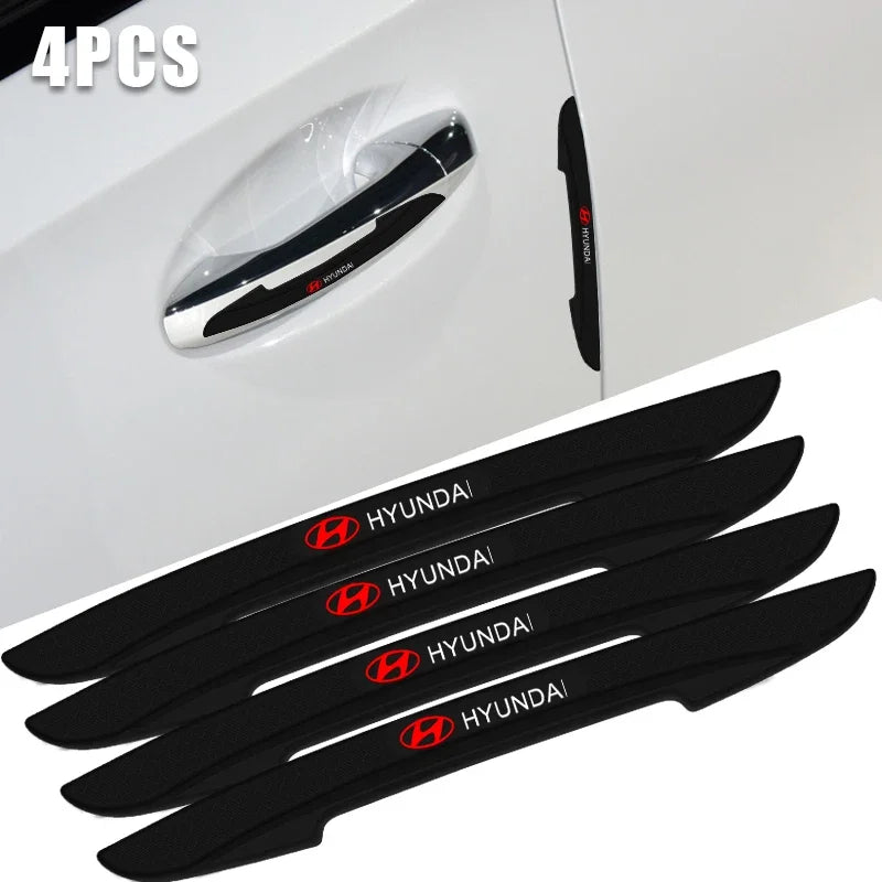 Autocollants de barre Anti-collision pour bord de porte de voiture, bande de Protection en Silicone pour Hyundai I30 Veloster Kona I10 I35 Elantra Santa Fe, 4 pièces