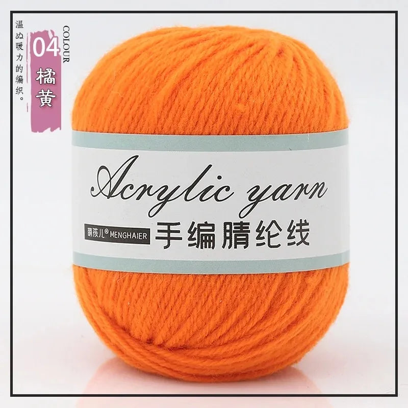Fil tricoté en acrylique mélangé à 4 brins, avec crochet pour pull, chaussures, pantoufles, écharpe, démarreur tissé à la main pour débutants