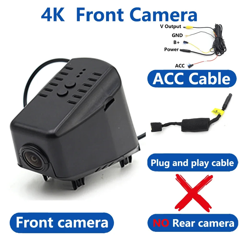 AutoBora-Caméra de tableau de bord DVR avec moniteur vidéo 24H, caméra 4K, WiFi, 3840x2160, compatible avec Lynk & Co 01, PHEV 2018, 2019, 2020, 2021, 2022, 2023