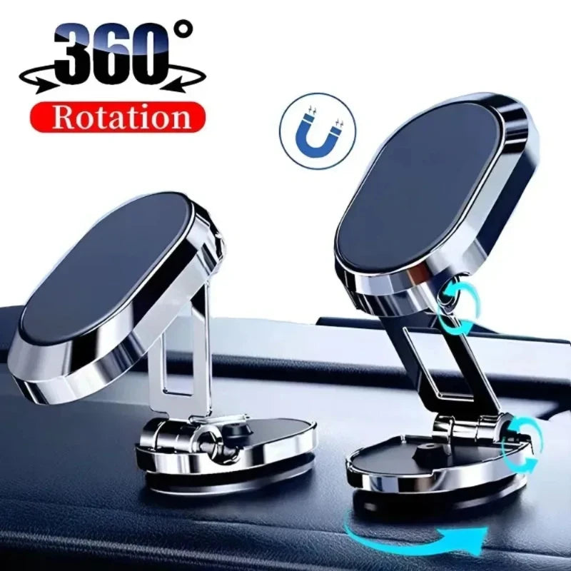 1080 °   Support de téléphone magnétique rotatif pour voiture, Support magnétique pour Smartphone, GPS, pliable, pour iPhone 16 Samsung