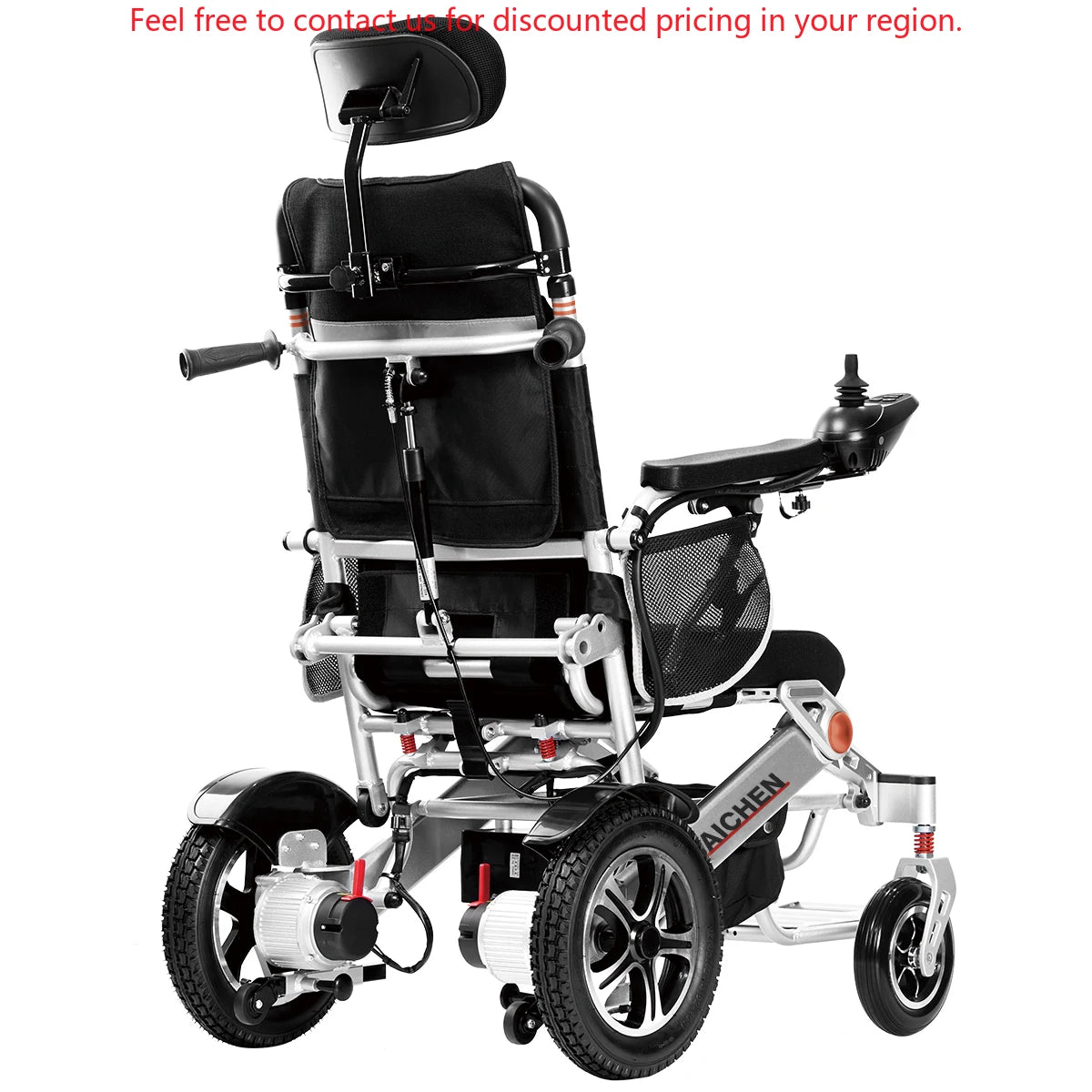 Dossier inclinable manuel Portable tout Terrain, fauteuil roulant électrique pliable en aluminium intelligent pour personnes âgées