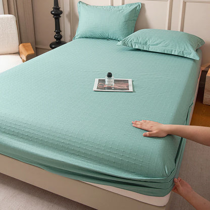 Drap-housse avec bande élastique, couleur unie, housse de matelas douce pour lit simple, double, king, queen, 90/120/140/150/160/180x200cm