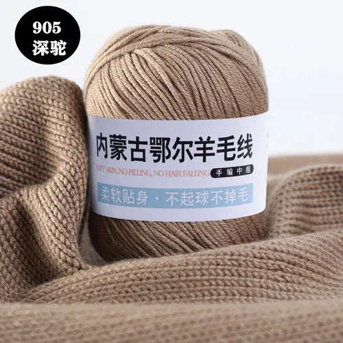 Fil de laine pour enfants, crochet à la main pour chapeaux, écharpes, chandails, optique moyenne, doux pour la peau, doux, 6 rôles, 100 g/ensemble