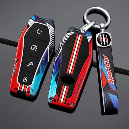Porte-clés de voiture en alliage de Zinc, pour BYD Han Ev Tang Dm/Qin PLUS/Song Pro/MAX/Yuan Dolphin E2, coque de protection de décoration de clé de voiture
