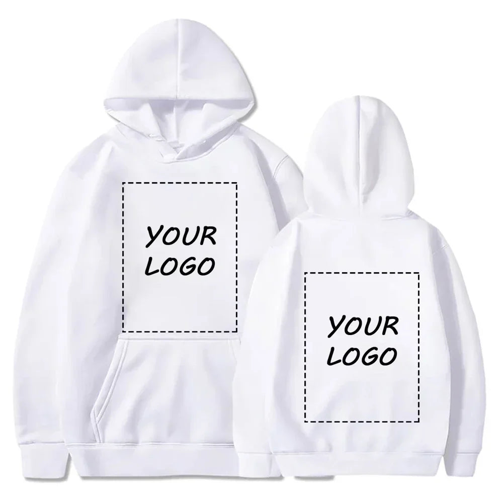 Logo/image de marque conçue sur mesure pour femmes et hommes, sweats à capuche DIY, pulls décontractés et sweats à capuche tendance partout