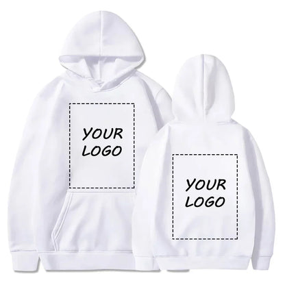 Logo/image de marque conçue sur mesure pour femmes et hommes, sweats à capuche DIY, pulls décontractés et sweats à capuche tendance partout