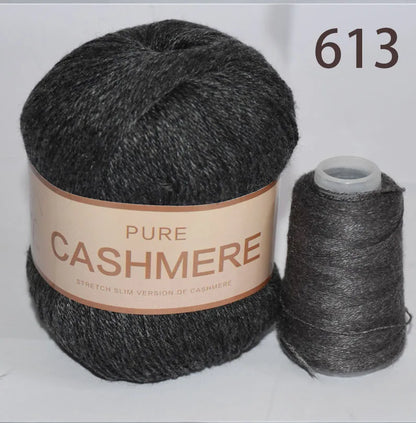 Fil de cachemire pour un crochet 3 plis peigné pur mongol chaud doux tissage flou tricot fil à main en cachemire 5 pièces