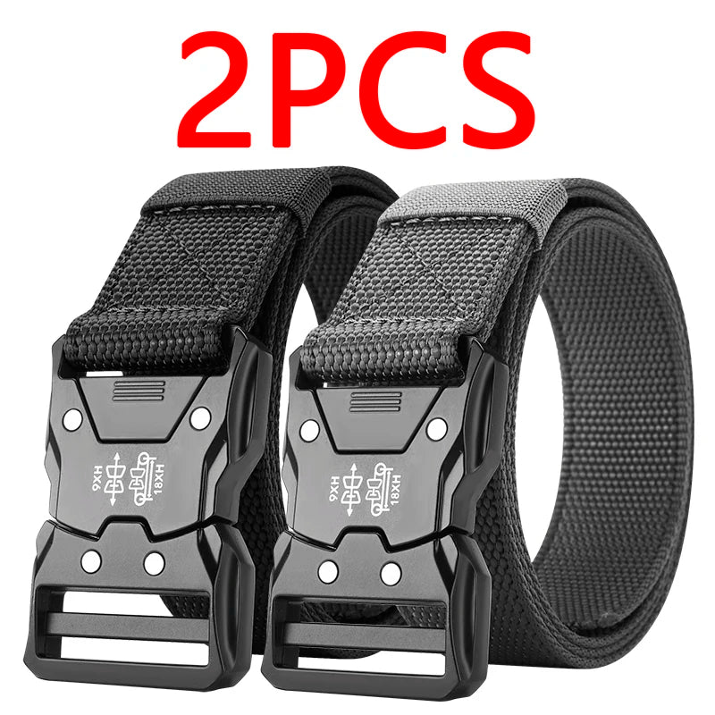 Ceinture DulWaist pour hommes et femmes, structure automatique durable, parfaite pour les aventures en plein air, accessoires unisexes, 2 pièces