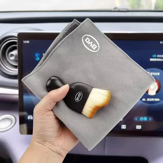 Serviette en daim pour voiture, chiffon de nettoyage, brosse douce, outils de nettoyage pour BYD Atto 3 Yuan Plus Han Tang EV F3 E6 Dmi Song F0 Qin Pro G3 Ea1 Max