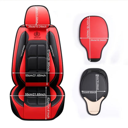 Housse de siège tout compris, coussin de siège de voiture entièrement en cuir, housse de siège de conducteur ou housse de siège de passager, coussin universel toutes saisons