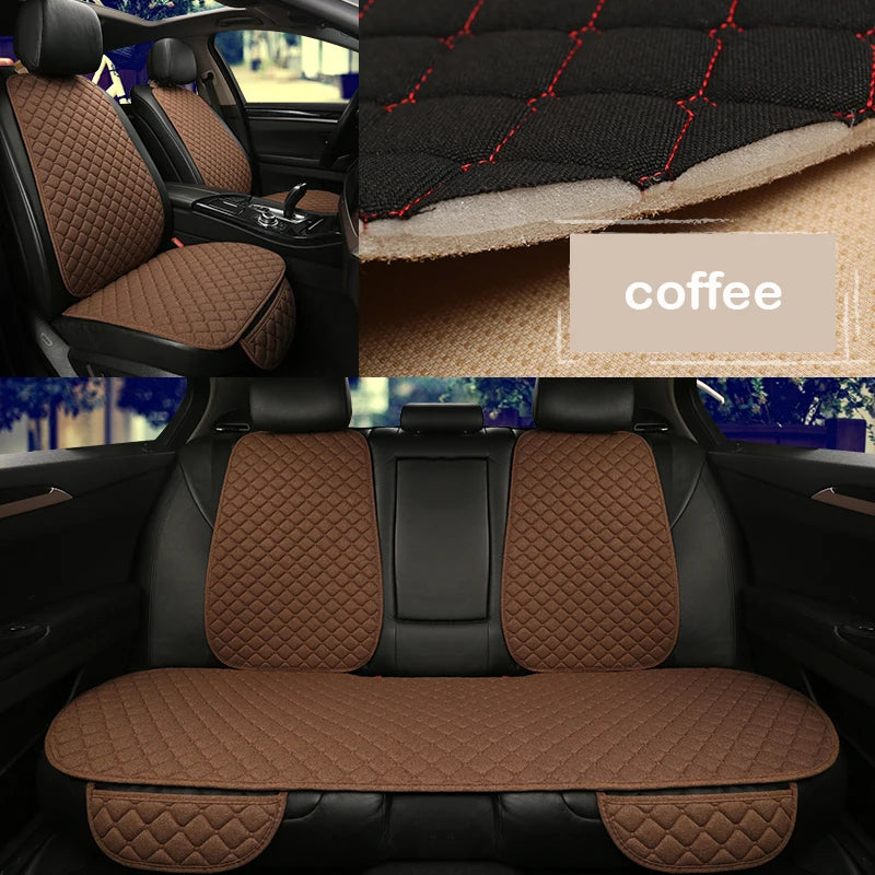Housse de protection universelle pour siège de voiture, en lin, avant, arrière, été, tapis de coussin, berline, Suv, pick-up, accessoires d'intérieur de voiture