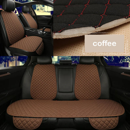 Housse de protection universelle pour siège de voiture, en lin, avant, arrière, été, tapis de coussin, berline, Suv, pick-up, accessoires d'intérieur de voiture
