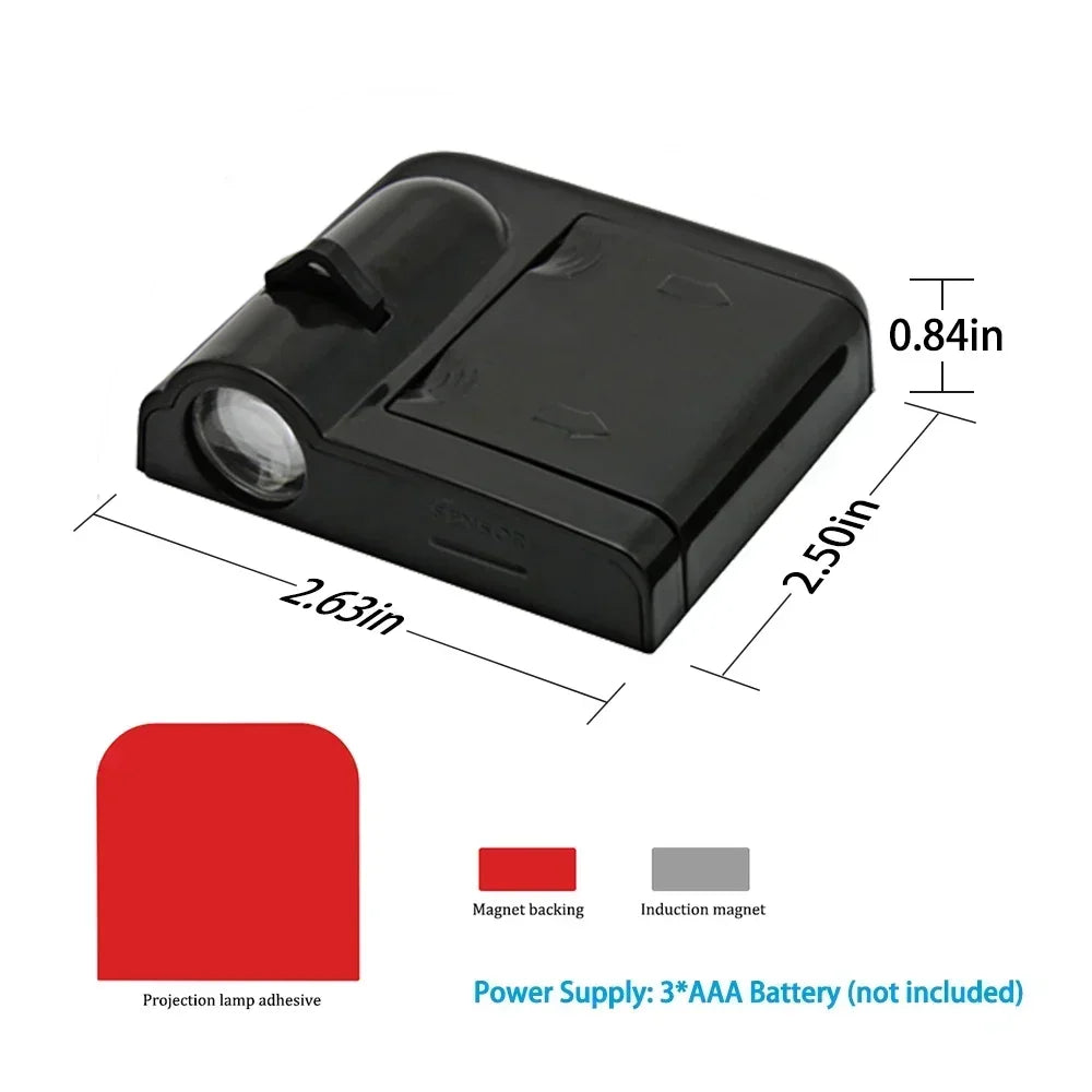 Projecteur d'ombre laser LED pour porte de voiture, lumière de logo, lumière de bienvenue, BYD, ATTO3, QIN, SONG Dock, 7, E6, tailles G, YUAN PLUS, 2 pièces