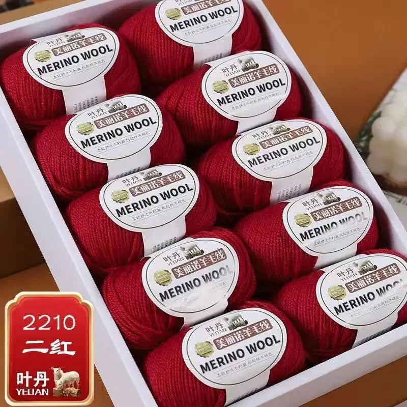 Fil de laine doux à 3 plis, 500 g/ensemble, pour crochets, chapeau d'hiver, pull, écharpe, châle, manteau, Cardigan, bricolage, confortable, chaud et moelleux, fil rouge pour bébé